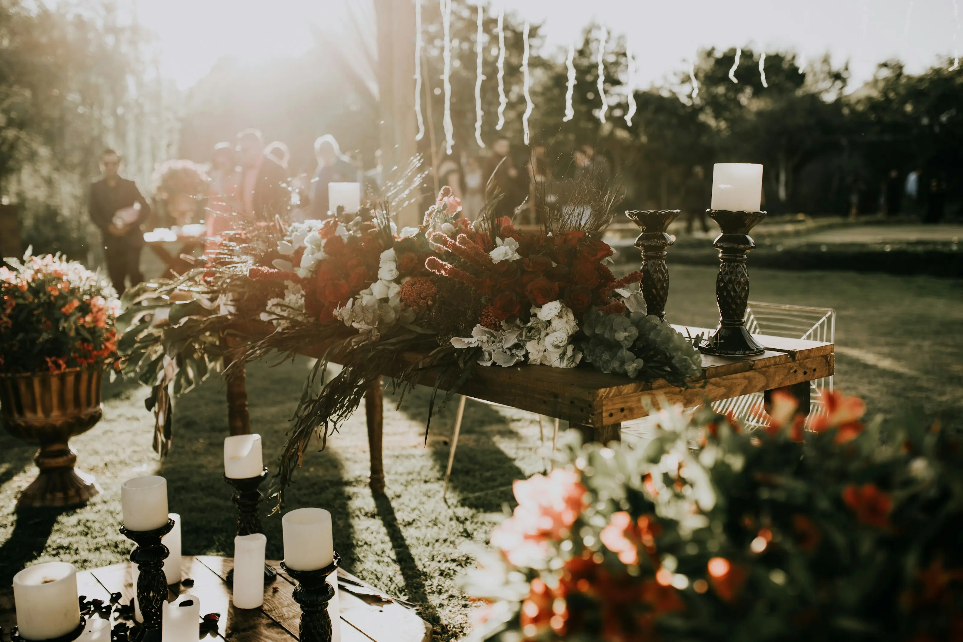 A wedding photographed at the end of the day